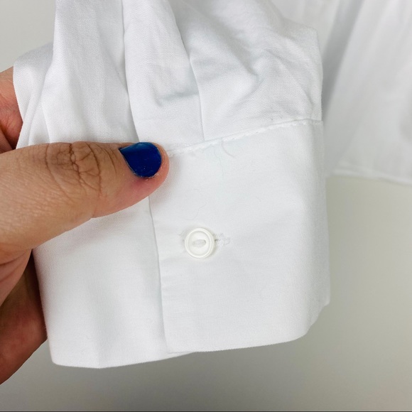 ZARA Frilly Exaggerated Ruffle Sleeve Poplin Button Down Cotton Pirate Blouse - Picture 11 of 13